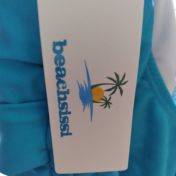 NWT BEACHSISSI Womans Med Twistfront, Drawstring Side  NEW IN BAG w Tags - Picture 6 of 7